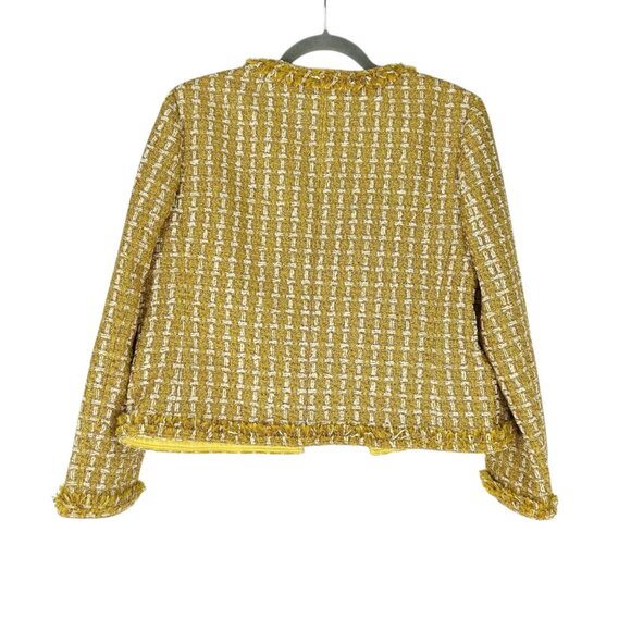 J. Crew Collection Lady Blazer Jacket in English Golden Tweed Size 12 - Picture 3 of 7